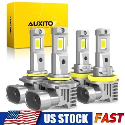 9005 / H11 LED Headlight Super Bright Bulb Kit White 40000LM Fanless Wireless US - Imagem 1 de 4