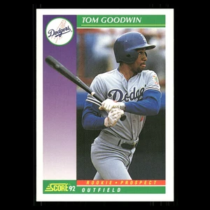 Tarjeta de béisbol Tom Goodwin novato #830 1992 puntuación de los Dodgers de Los Ángeles MLB - Imagen 1 de 3