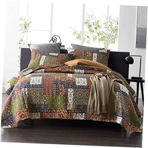 VISIMISI Cotton Bedspread Quilt Sets Reversible Coverlet Sets Comforters - Picture 1 of 7