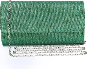 Outrip Women's Evening Bag Clutch Purse Glitter Party Wedding Handbag Green - Picture 1 of 6