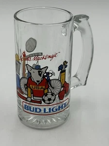 Bud Light Budweiser Spuds McKenzie Vintage 1988 Bud Light Beer Mug Glass - Picture 1 of 5