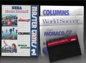 Sega Master System MASTER GAMES 1 w/Cartridge, Instructions & Box - 3 GAMES IN 1