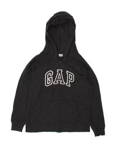 GAP Mujer Gráfico Cremallera Sudadera con Capucha Suéter Reino Unido 16 Grande Gris Algodón BM03 - Imagen 1 de 3