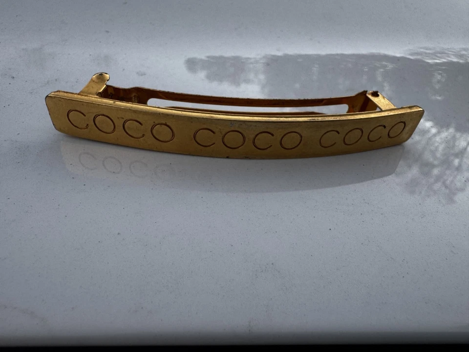 Chanel COCO COCO COCO Vintage Logo oro pasador de pelo Foto 1 de 1