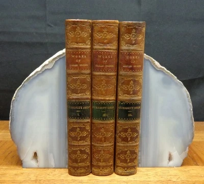 THE OLD CURIOSITY SHOP IN 3 VOL. WORKS OF CHARLES DICKENS HOUSEHOLD EDITION 1865 - Image 1 of 4