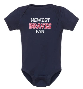 Newest Atlanta Braves Fan Baby Bodysuit Creeper - Picture 1 of 3