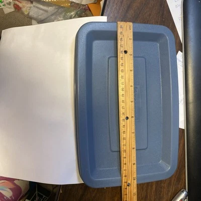 Sacola de armazenamento Rubbermaid tampa de plástico APENAS 10 1/2" X 7" azul esfumaçado 0476 2 H - Imagem 1 de 4