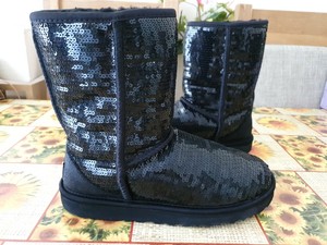 ugg black sparkle boots