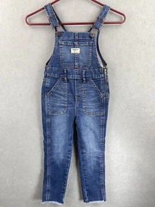 OshKosh Vestbak 100% Cotton Blue Jean Denim GIRLS Bibbed Overalls Size 5 - Picture 1 of 13