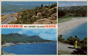 Bar Harbor,ME Mt. Desert Island Scenic Views Hancock County Maine Postcard - Picture 1 of 2