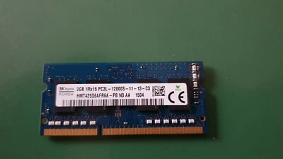 Memoria notebook sodimm Hynix 2GB DDR3 1Rx16 1600mhz (PC3L-12800S) 204pin - Immagine 1 di 2