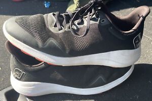 FootJoy Flex Golf Shoes 2022 Men's Size 9.5 Black, 56141 Spikeless EUC