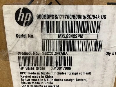 HP ProDesk 600 G3 Small Form Factor i7-7700 8GB 500GB GbE W10P 2BC35UP#ABA ✅❤️️✅ - Image 1 of 4