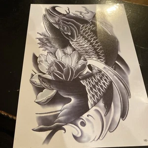 Temporary Tattoos Koy Japanese Style - Picture 1 of 1