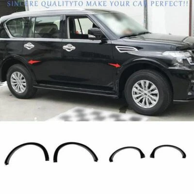 For Nissan Armada 2017-24 Glossy Black abs Wheel Eyebrow Arch Fender Flare Cover - Image 1 of 4