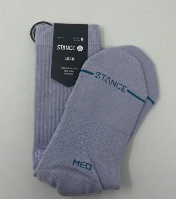 Meias clássicas masculinas STANCE (6-8.5) FEMININAS M (8-10.5) CAMUFLADAS ROXAS mistura de algodão - Imagem 1 de 4