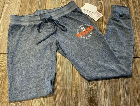 NWT Womens Detroit Tigers Cute Blue Drawstring Waist Lounge Pants Size Small Cover