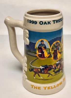 Oak Tree Racing Association Santa Anita Park-Beer Stein 1999 cinta amarilla estaca Foto 1 de 3