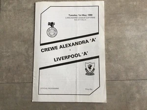 CREWE ALEXANDRA "A"v LIVERPOOL "A" - LANCASHIRE CUP FINAL 1989/90 - Picture 1 of 1