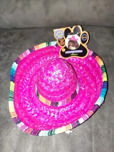 RUBIES PET SHOP BOUTIQUE SOMBRERO HAT COSTUME FOR DOG PINK M/L - Picture 1 of 3
