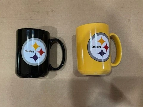 New! 2 NFL Pittsburgh Steelers Football Coffee Cups Mug  14oz - xmas gift Cover
