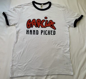 New Jerry Garcia Ringer T-Shirt Medium Hand Picked Band Grateful Dead & Company - Picture 1 of 7