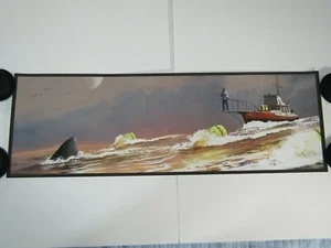 THE CHASE - JAWS ART PRINT BY JC RICHARDS MONDO ARTIST SCREEN PRINT #/80 - Picture 1 of 11