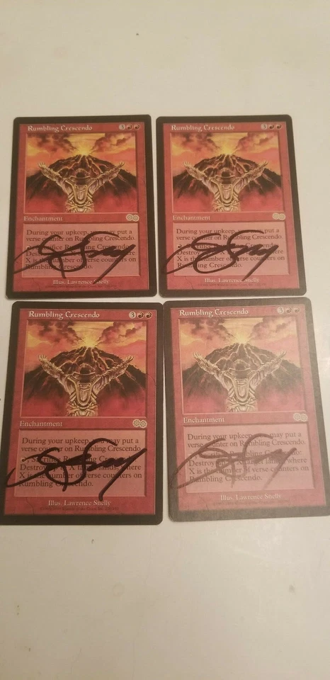 Rumbling Crescendo X1 SIGNED BY ARTIST Lawrence Snelly Urza's saga   MTG - Image 1 of 1