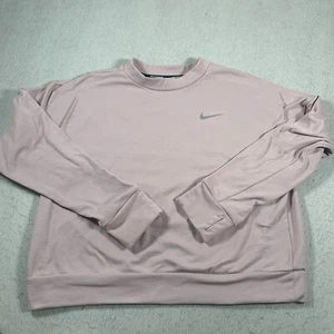 Nike Crewneck Womens Medium Pink Running Pullover Drifit Cropped SEE CONDITION - Picture 1 of 12