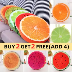 Realistic Fruit Seat Pads Round Chair Cushions Funny Garden Dining Outdoor - Picture 1 of 50
