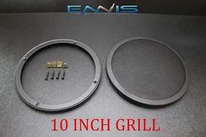 (1) 10 INCH STEEL SPEAKER SUB SUBWOOFER GRILL FINE MESH W/ CLIPS SCREWS GT-10 - Picture 1 of 4