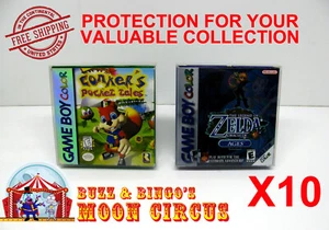 10x NINTENDO GAME BOY COLOR CIB GAME BOX - PROTECTIVE BOX PROTECTOR SLEEVE CASE - Picture 1 of 8