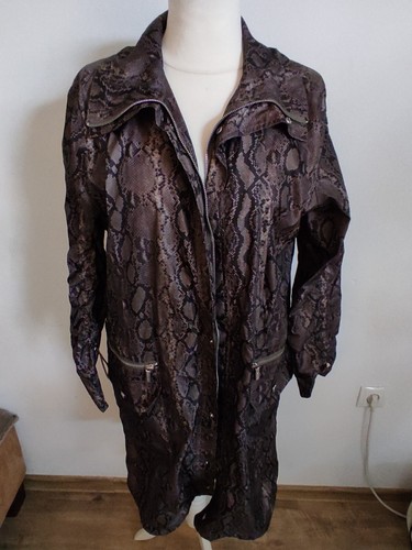 MICHAEL KORS elegante giacca leggera antipioggia effetto serpente M TOP BB922