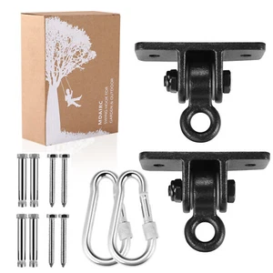 Black Swing Set Brackets, Heavy Duty Swing Hangers for Wooden Sets Playground - Picture 1 of 5