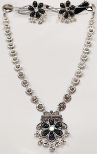 Long Soft Pendant Earring Gypsy Afghan Gift Tribal Ethnic Kuchi Necklace Choker - Picture 1 of 3