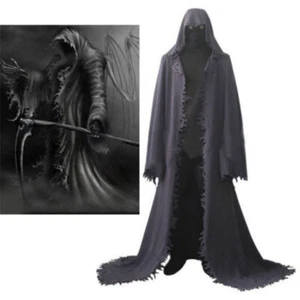 Grim Reaper Cosplay Costume Cloak Full Set Mask Halloween Custom Made Unisex New - Picture 1 of 6
