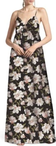 New Sachin & Babi Jessica Floral Print Gown In Ebony Garden Size 12 $285 - Picture 1 of 10