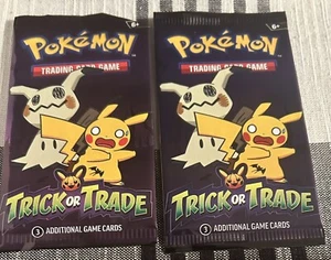 Lot of 2 Pokemon TCG 2023 Trick or Trade Booster Packs Gravity Halloween Pikachu - Picture 1 of 1