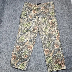 WFS Element Gear Pants Mens XL Camo Baggy Cargo Skater Y2K Wide Leg Pipes Grunge - Picture 1 of 16