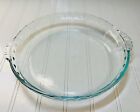 Pyrex Clear Glass Fluted Crimped 9.5" Deep Dish Pie Pan Plate #229
