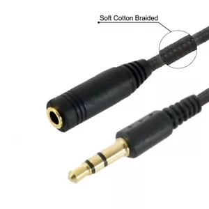10ft AUX 3.5mm Stereo Mini Headphone Jack EXTENSION Cable Audio Male to Female ~ - Picture 1 of 12
