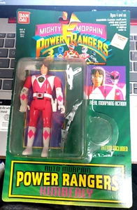 1994 Bandai Power Rangers Kimberly Pink Ranger Auto Morph carte ouverte - Photo 1/3