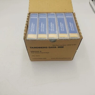 5 units lot TANDBERG DATA LTO Ultrium 4 Storage Media Tape Cartridge 433781 - Image 1 of 3