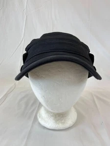 Womens Roxy Cadet Hat Buckleback Cap Black Buttons Casual Adjustable Short Bill - Picture 1 of 10
