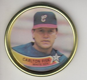 1989 Topps Coins Baseball Card #40 Carlton Fisk