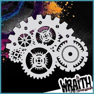 Gear Builder #3 - Reusable Airbrush Stencil Template - Picture 1 of 4