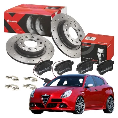 BREMBO 08.9460.4X Kit Dischi XTRA Forati + Pastiglie P23133 GIULIETTA Post - Immagine 1 di 4
