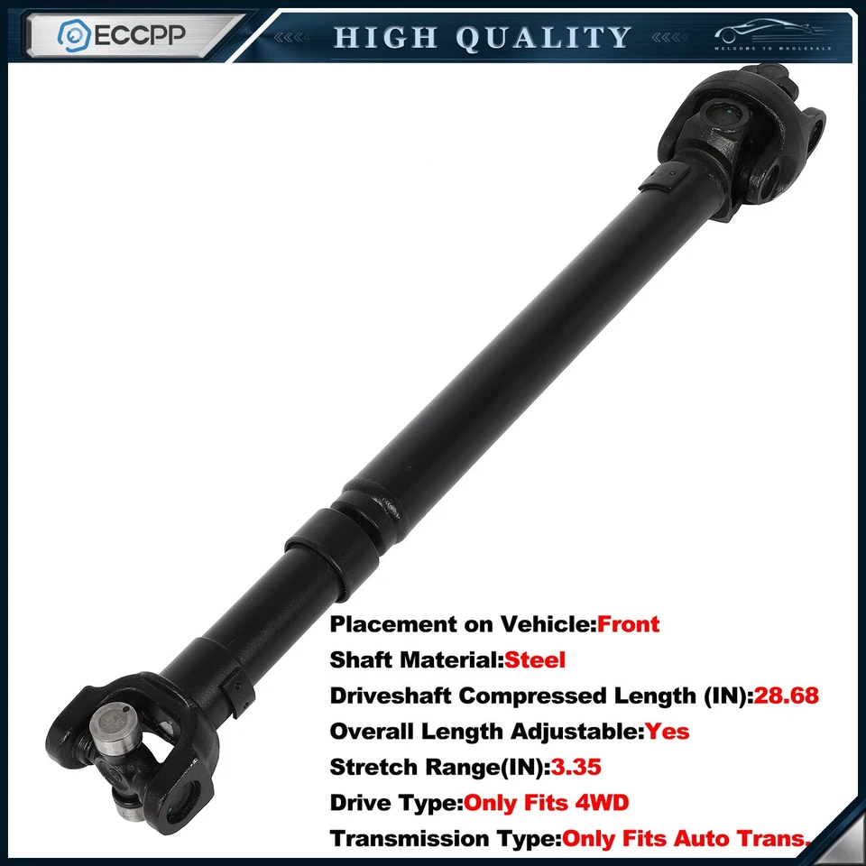 Árbol de transmisión ECCPP para Jeep Cherokee 1987-2001 Wagoneer 1987-1990 4x4 transmisión automática Foto 1 de 4