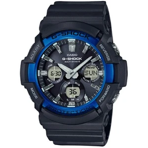CASIO G-SHOCK GAW-100B-1A2JF Men's Radio Solar Ana-Digi Black Blue Big Case - Picture 1 of 1