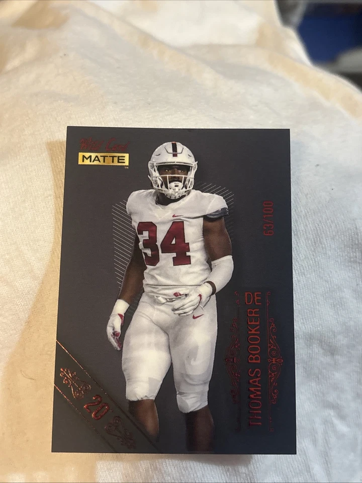 2022 Wild Card Matte Thomas Booker Red Parallel 63/100 - Image 1 of 1